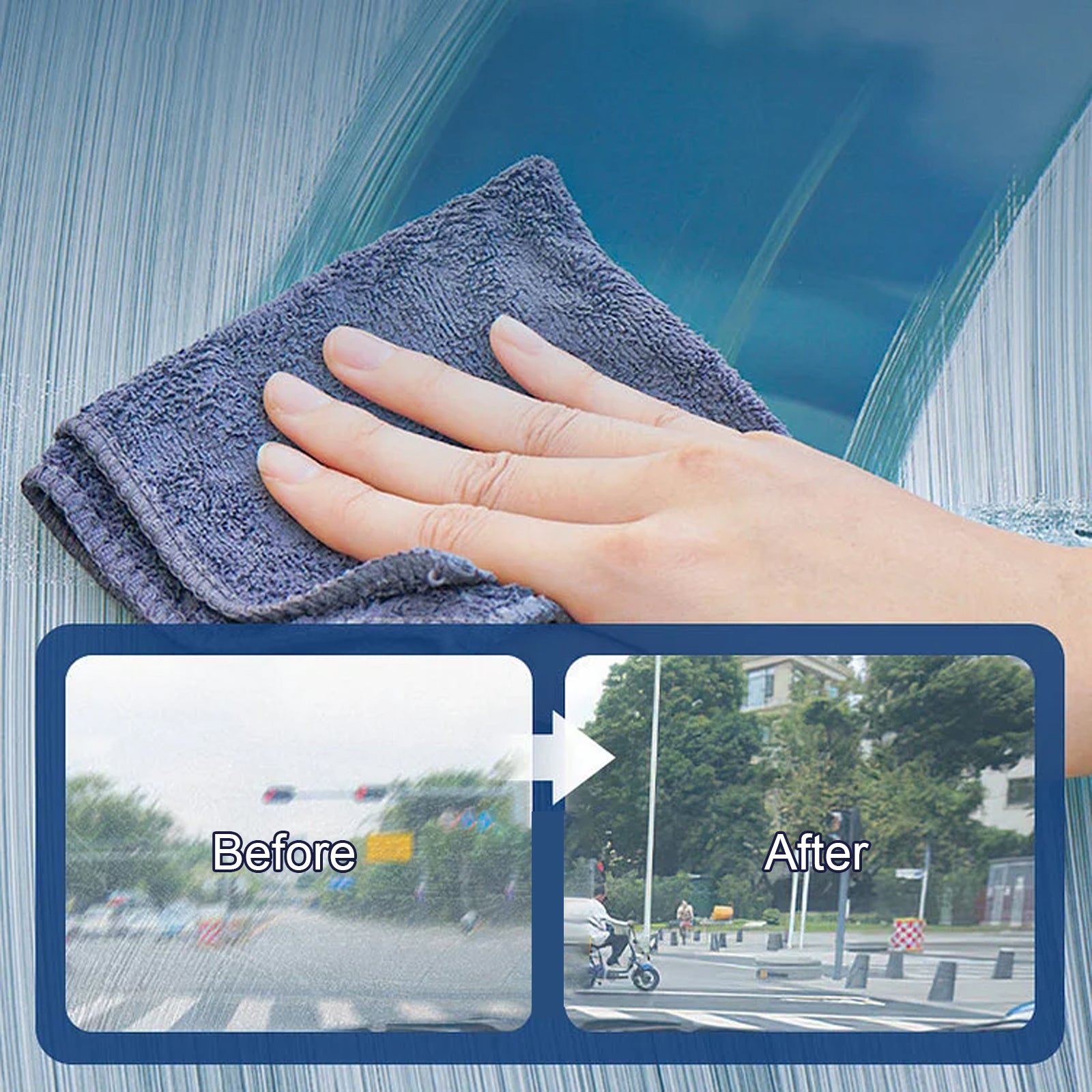 Homonth Oil Film Cleaning Emulsion – Heavy-Duty Stain & Oil Remover for Car Windshield & Windows